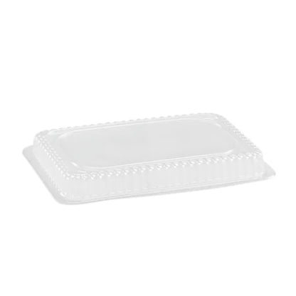 *WHOLESALE* Plastic Dome Lids For 2.25Lb Aluminum Oblong Pans 8.25" x 5.75" 500 ct/case Disposable Lids VeZee