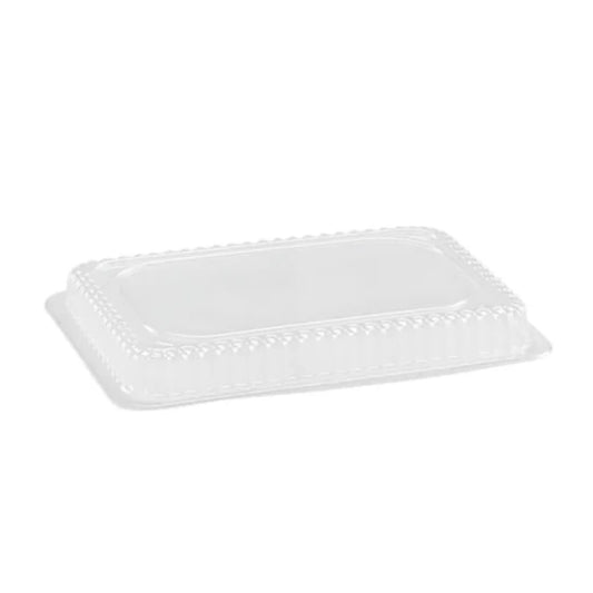 *WHOLESALE* Plastic Dome Lids For 2.25Lb Aluminum Oblong Pans 8.25" x 5.75" 500 ct/case Disposable Lids VeZee