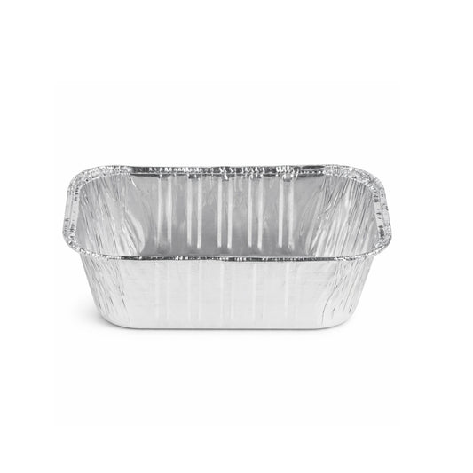Aluminum foil pan on a white background