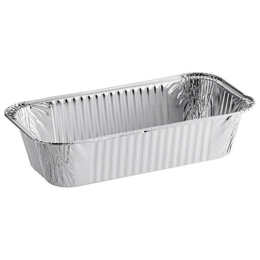 Aluminum foil pan on a white background
