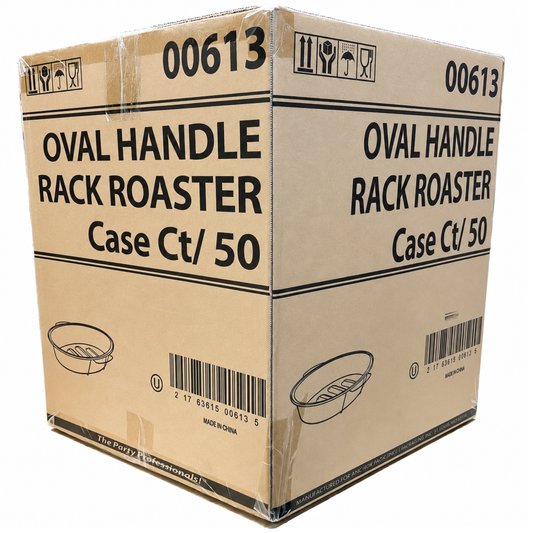 *WHOLESALE* Oval Turkey Roaster Handle Rack Roaster Aluminum Disposable 50/case Disposable Roasting Pans VeZee