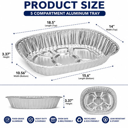 Oval Large Turkey Pan Heavy Weight Disposable Aluminum Disposable Oval Turkey pan VeZee