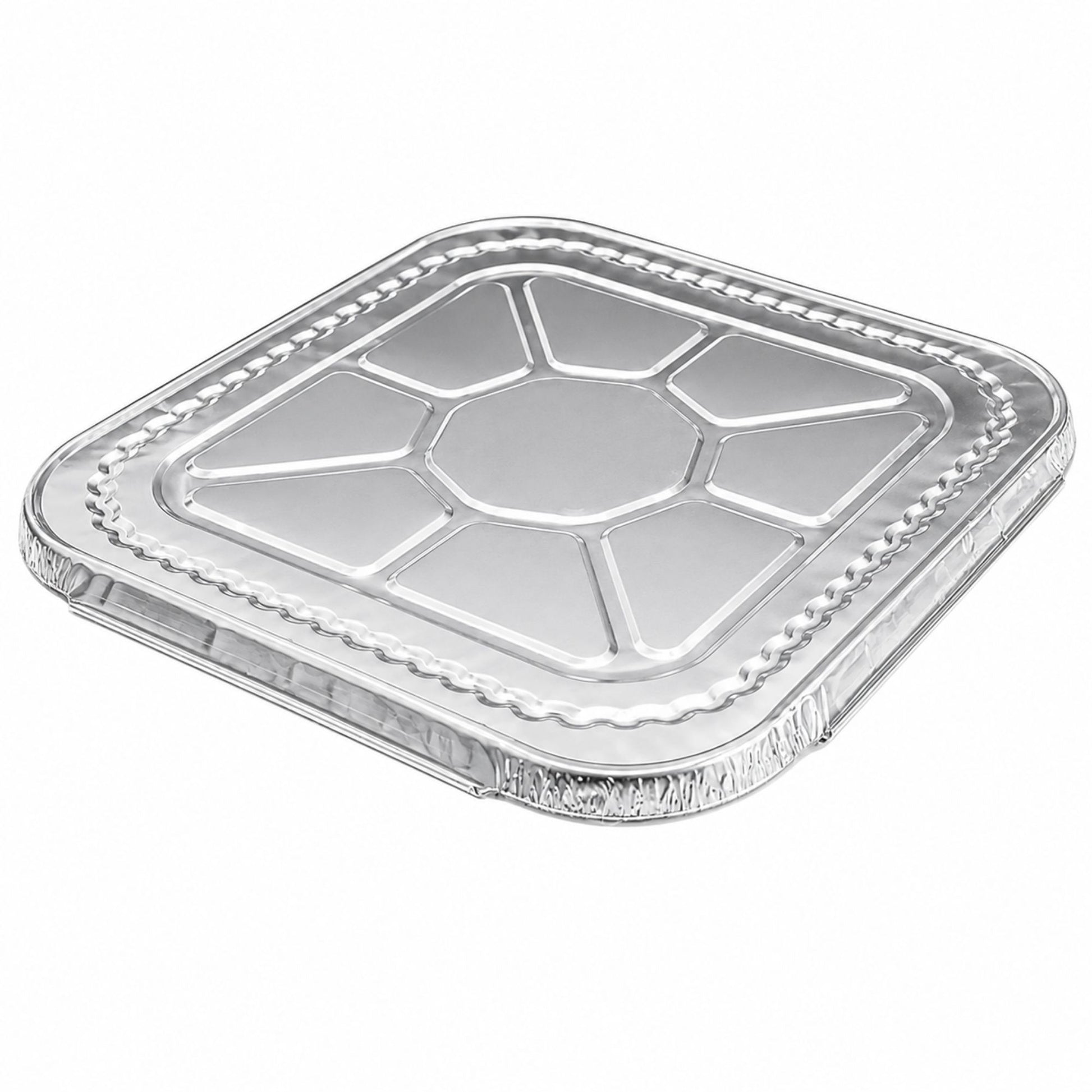 *WHOLESALE* 8.25"x8.25" Square Aluminum Foil Lids for 8X8 Square Pan 500/Case Disposable Lids VeZee