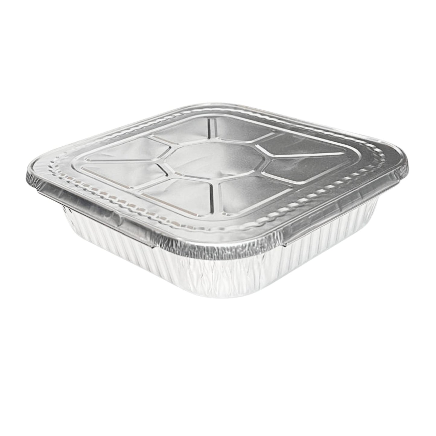 *WHOLESALE* Disposable 8.25 x8.25 Square Aluminum Lids for 8X8 Aluminum Diposable Square Pans – Durable, Versatile, and Secure Fit Disposable VeZee