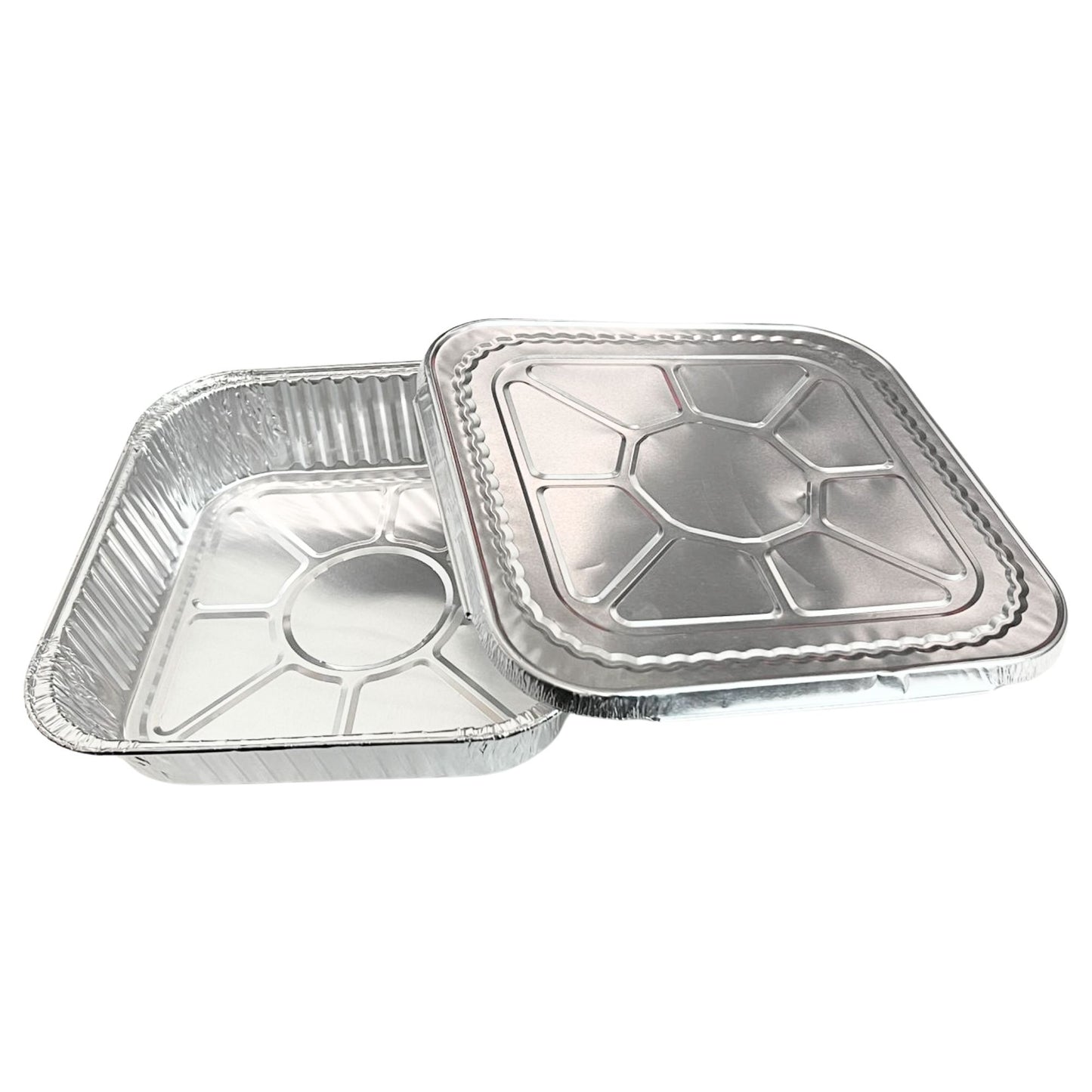 *WHOLESALE* Disposable 8.25 x8.25 Square Aluminum Lids for 8X8 Aluminum Diposable Square Pans – Durable, Versatile, and Secure Fit Disposable VeZee