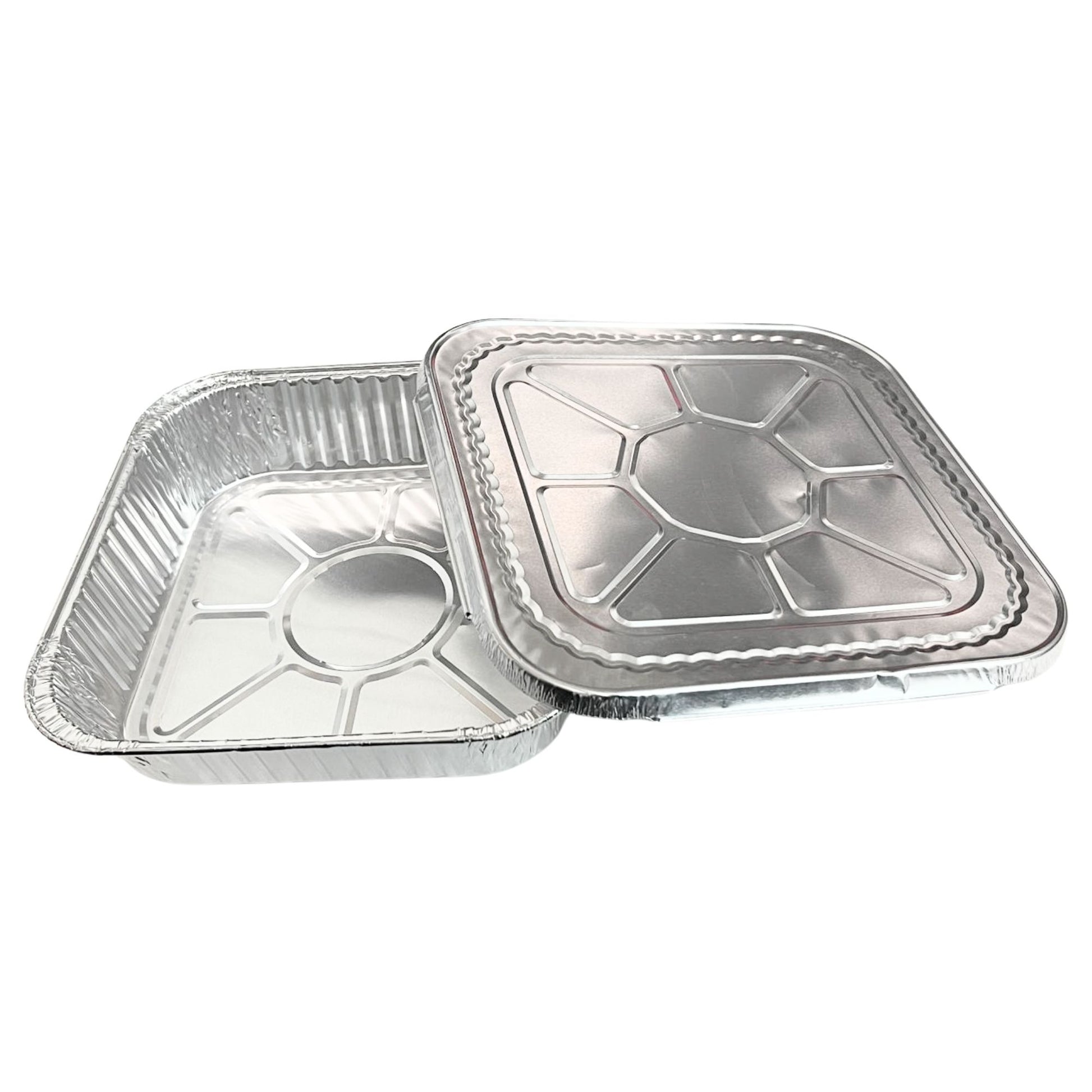 *WHOLESALE* Disposable 8.25 x8.25 Square Aluminum Lids for 8X8 Aluminum Diposable Square Pans – Durable, Versatile, and Secure Fit Disposable VeZee