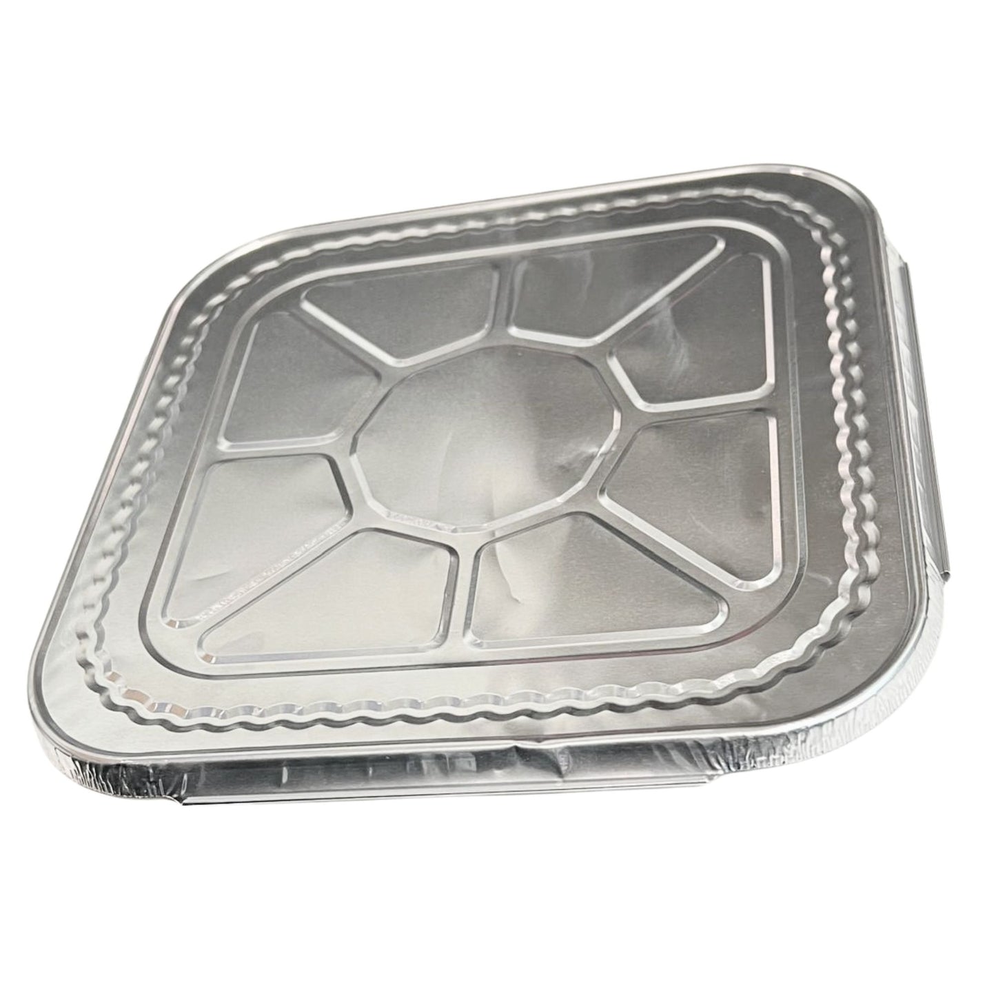 *WHOLESALE* Disposable 8.25 x8.25 Square Aluminum Lids for 8X8 Aluminum Diposable Square Pans – Durable, Versatile, and Secure Fit Disposable VeZee