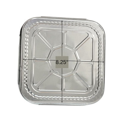 *WHOLESALE* Disposable 8.25 x8.25 Square Aluminum Lids for 8X8 Aluminum Diposable Square Pans – Durable, Versatile, and Secure Fit Disposable VeZee