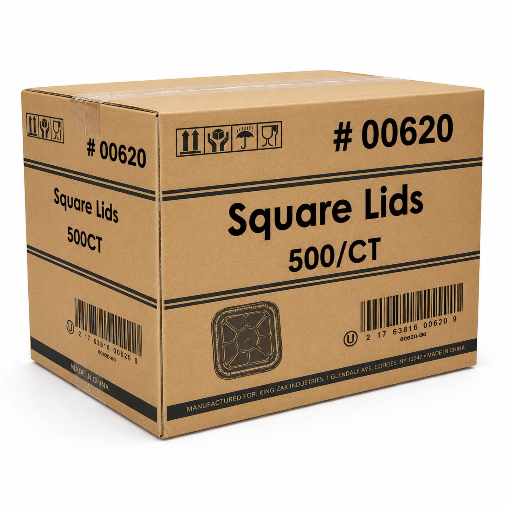 *WHOLESALE* 8.25"x8.25" Square Aluminum Foil Lids for 8X8 Square Pan 500/Case Disposable Lids VeZee