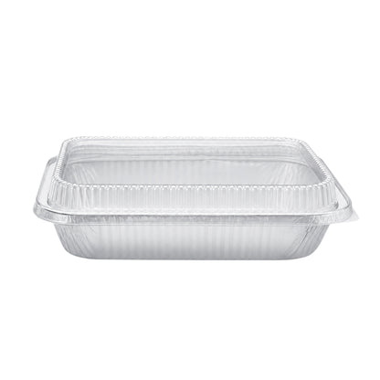 9×13 Deep Half Size Regular Weight Aluminum Pans with Dome Lids Aluminum Pan with Lids VeZee Pack of 10