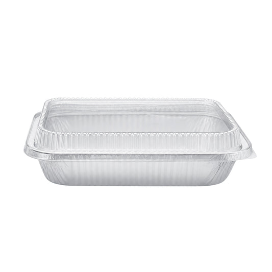 9×13 Deep Half Size Regular Weight Aluminum Pans with Dome Lids Aluminum Pan with Lids VeZee Pack of 10