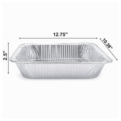 9×13 Half Size Heavy Weight Aluminum Pans with Dome lids Disposable Roasting Pans JetFoil