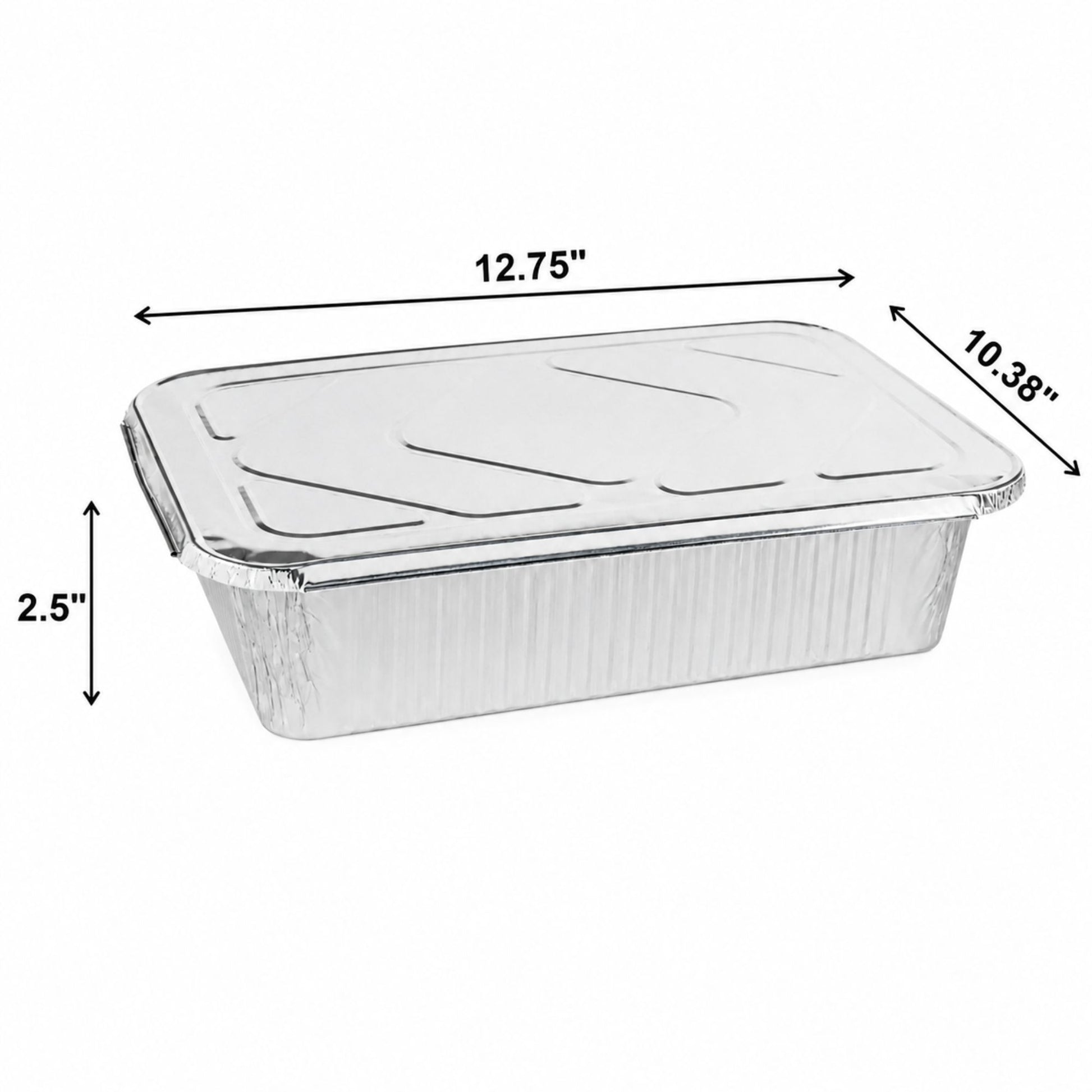 9×13 Half Size Pans with Lids Regular Weight Aluminum Disposable Aluminum Pan with Lids VeZee