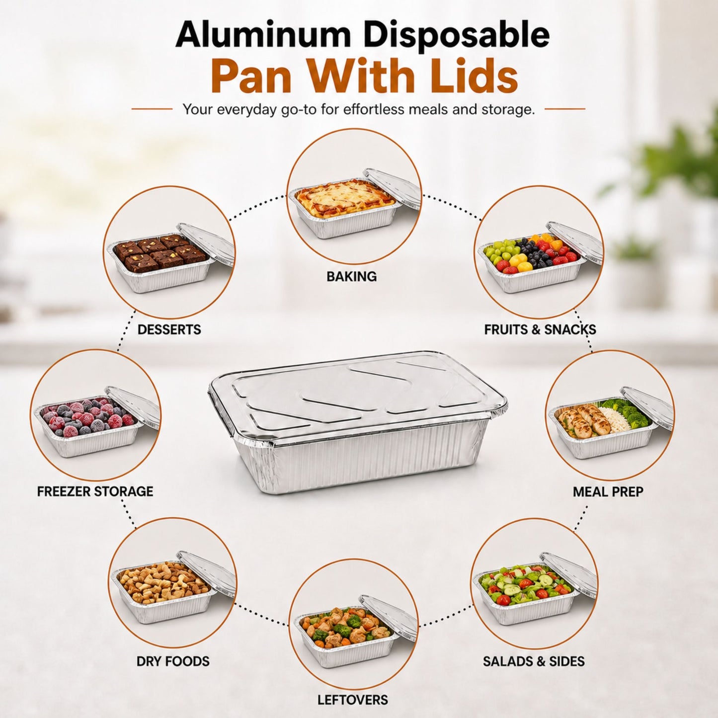 9×13 Half Size Pans with Lids Regular Weight Aluminum Disposable Aluminum Pan with Lids VeZee