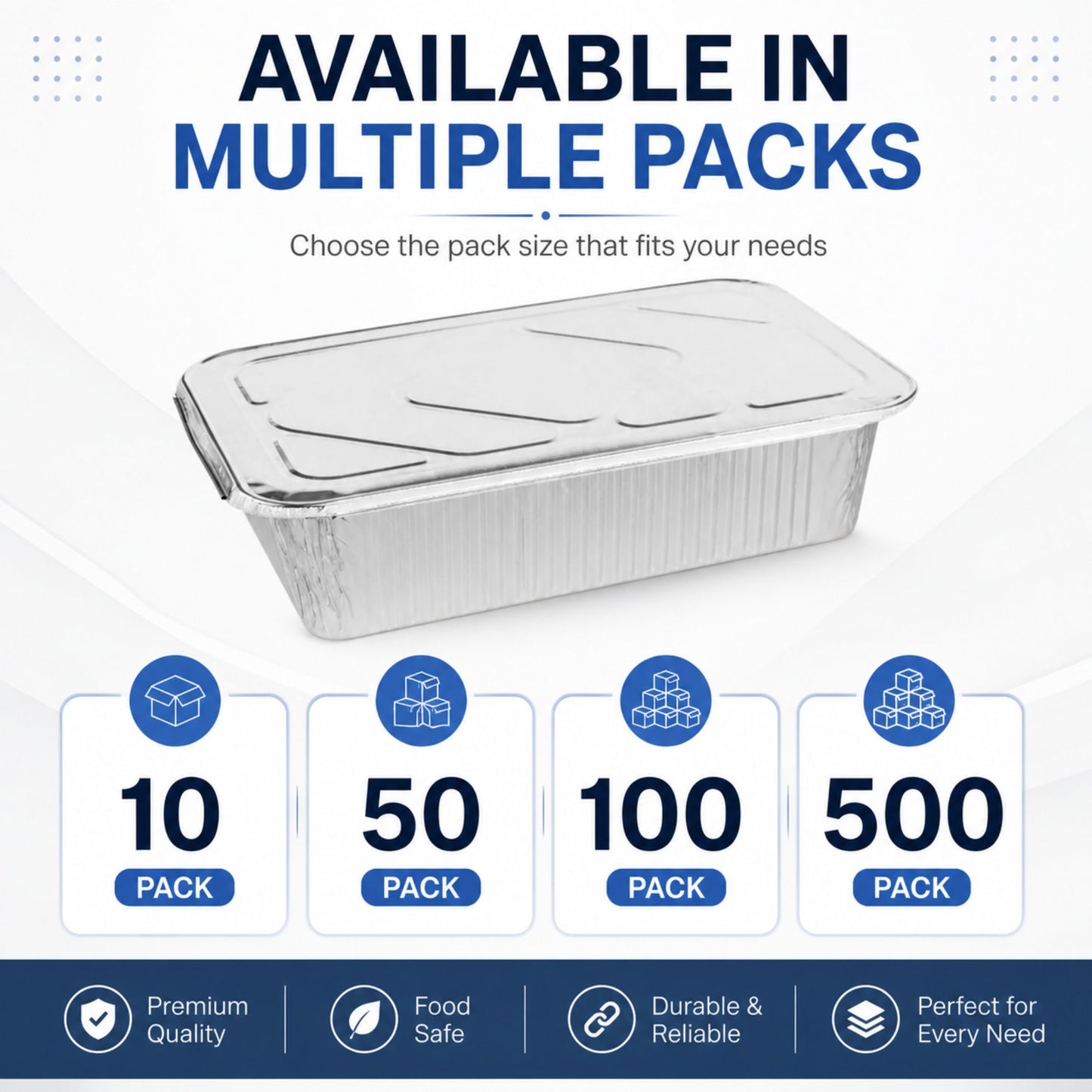 9×13 Half Size Pans with Lids Regular Weight Aluminum Disposable Aluminum Pan with Lids VeZee