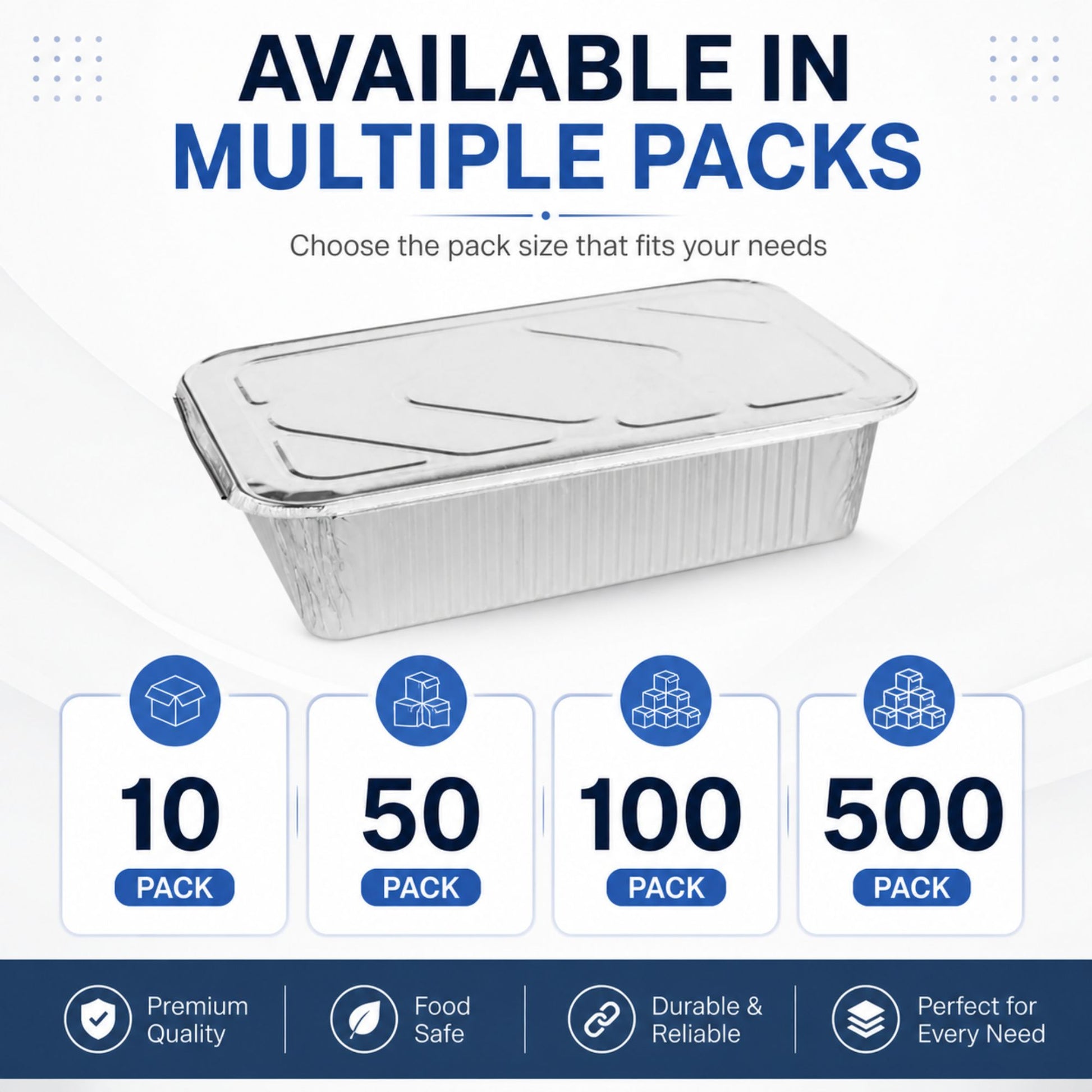 9×13 Half Size Pans with Lids Regular Weight Aluminum Disposable Aluminum Pan with Lids VeZee