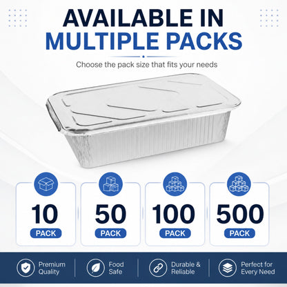 9×13 Half Size Pans with Lids Regular Weight Aluminum Disposable Aluminum Pan with Lids VeZee