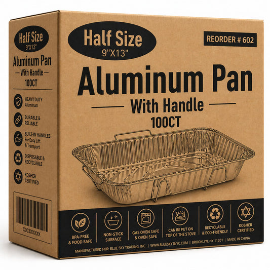 *WHOLESALE* 9X13 inches Half Size Pans with Handle Rack Aluminum 100/ Case Half Size Pans VeZee