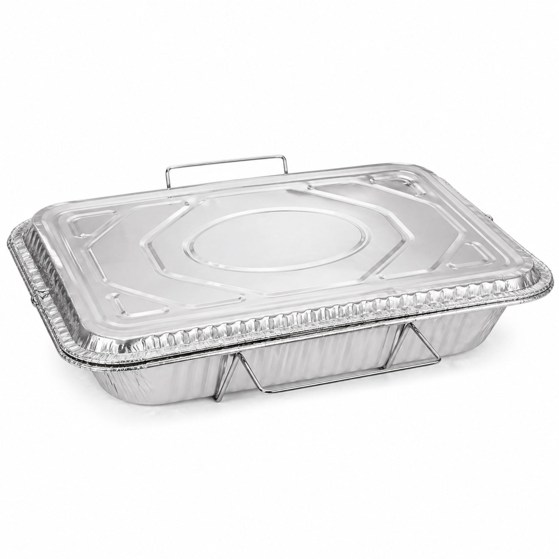 Full Size Pan 20.75X12.75X3 inches Aluminum with Handle Rack & Lids Full Size Pans VeZee