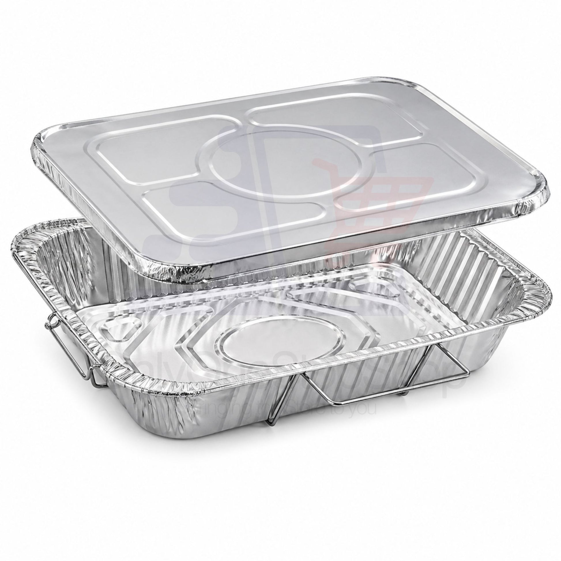 Full Size Pan 20.75X12.75X3 inches Aluminum with Handle Rack & Lids Full Size Pans VeZee