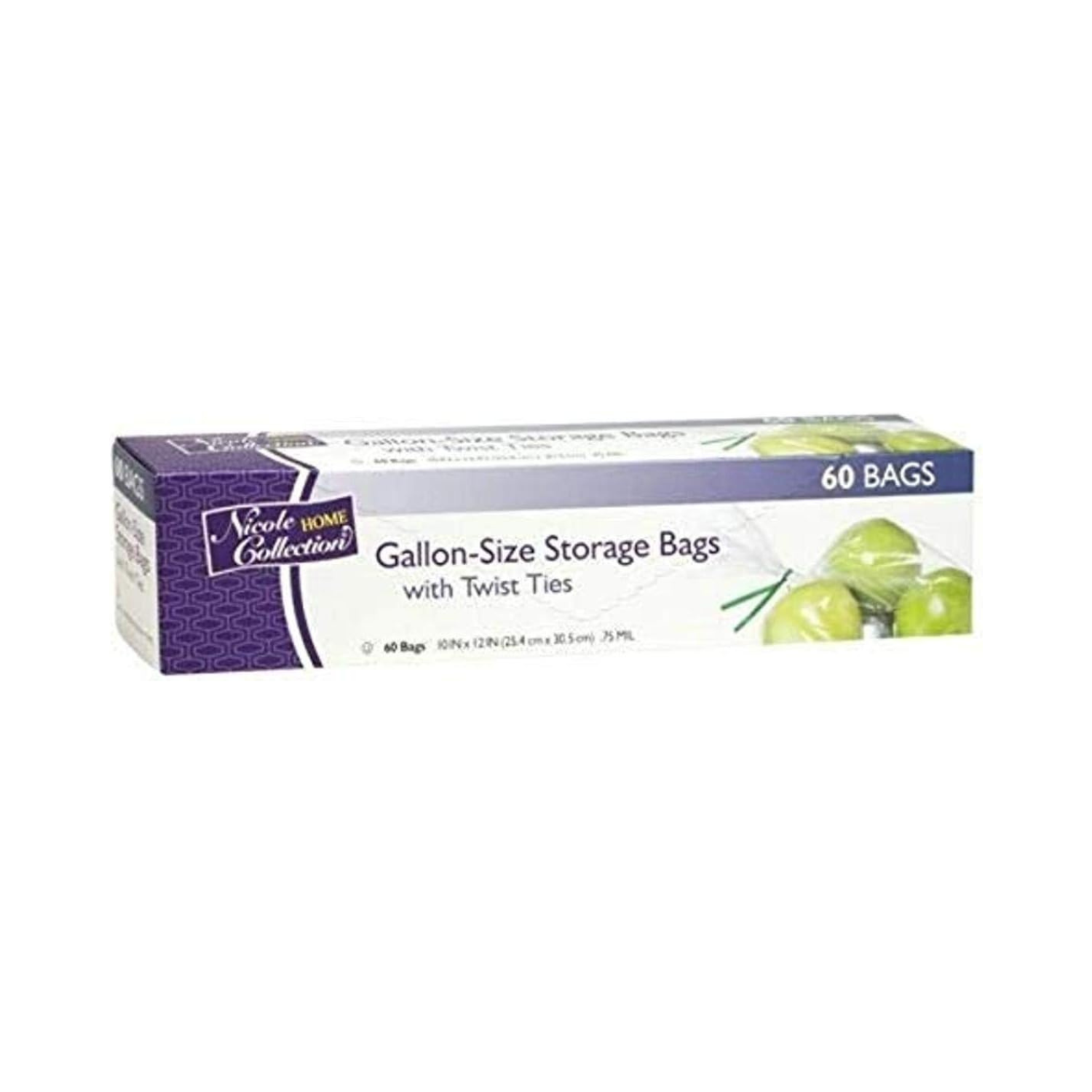 Nicole Home Collection Gallon Size Food Storage Bags with Ties Food Storage & Serving Nicole Collection   