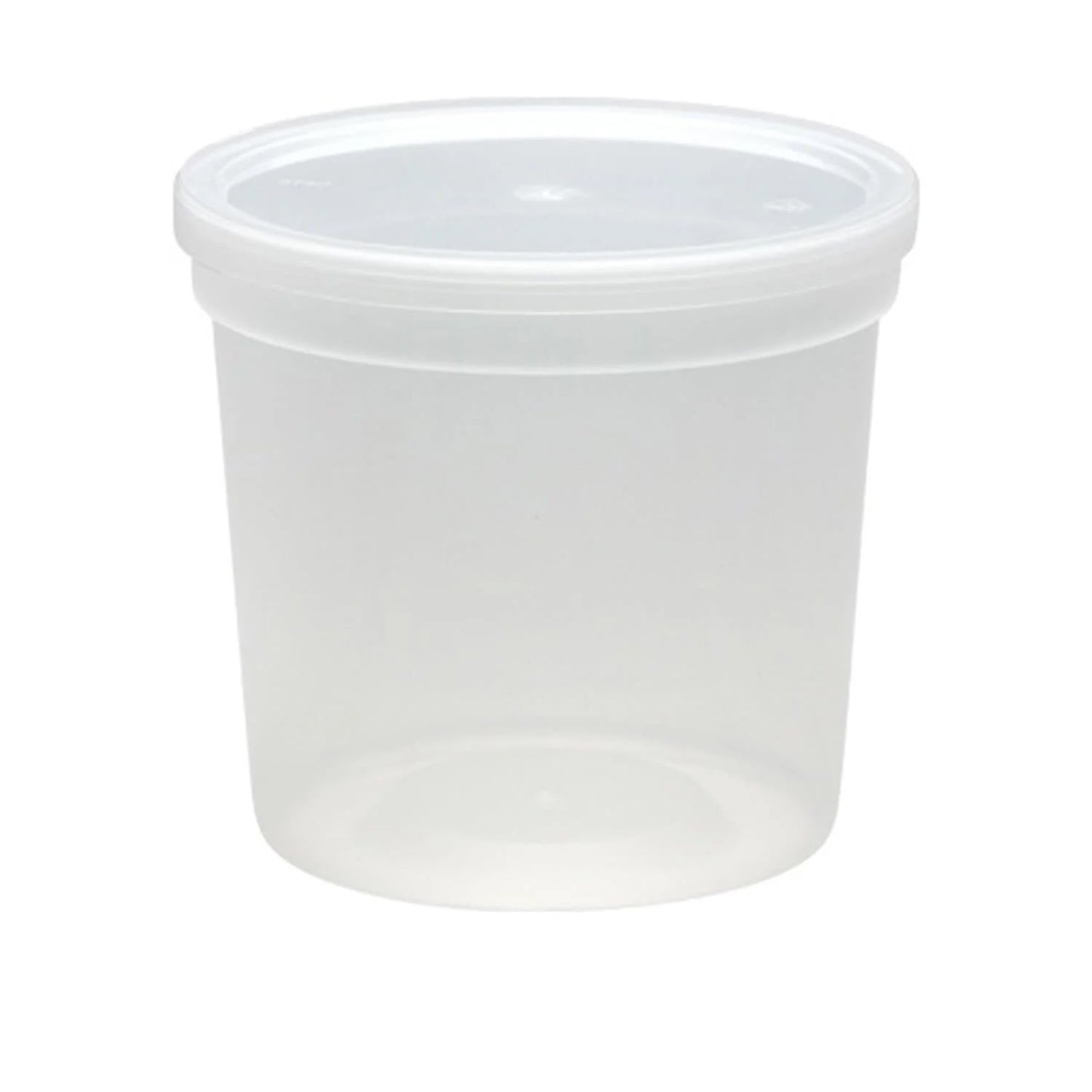  Crystal Clear Plastic Round Containers with Lids - 10oz (Pack  of 7) - Elegant Design - Perfect for Weddings, Parties & Catered Events :  Health & Household