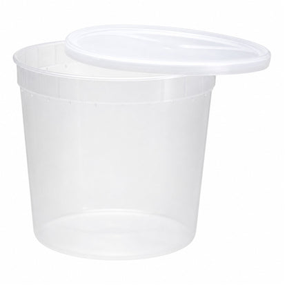 80 oz Deli Containers with Lids Extra Strong Plastic Leak Resistant Food Storage & Serving VeZee
