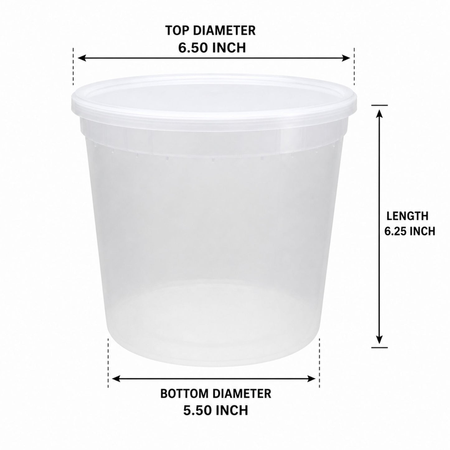 80 oz Deli Containers with Lids Extra Strong Plastic Leak Resistant Food Storage & Serving VeZee