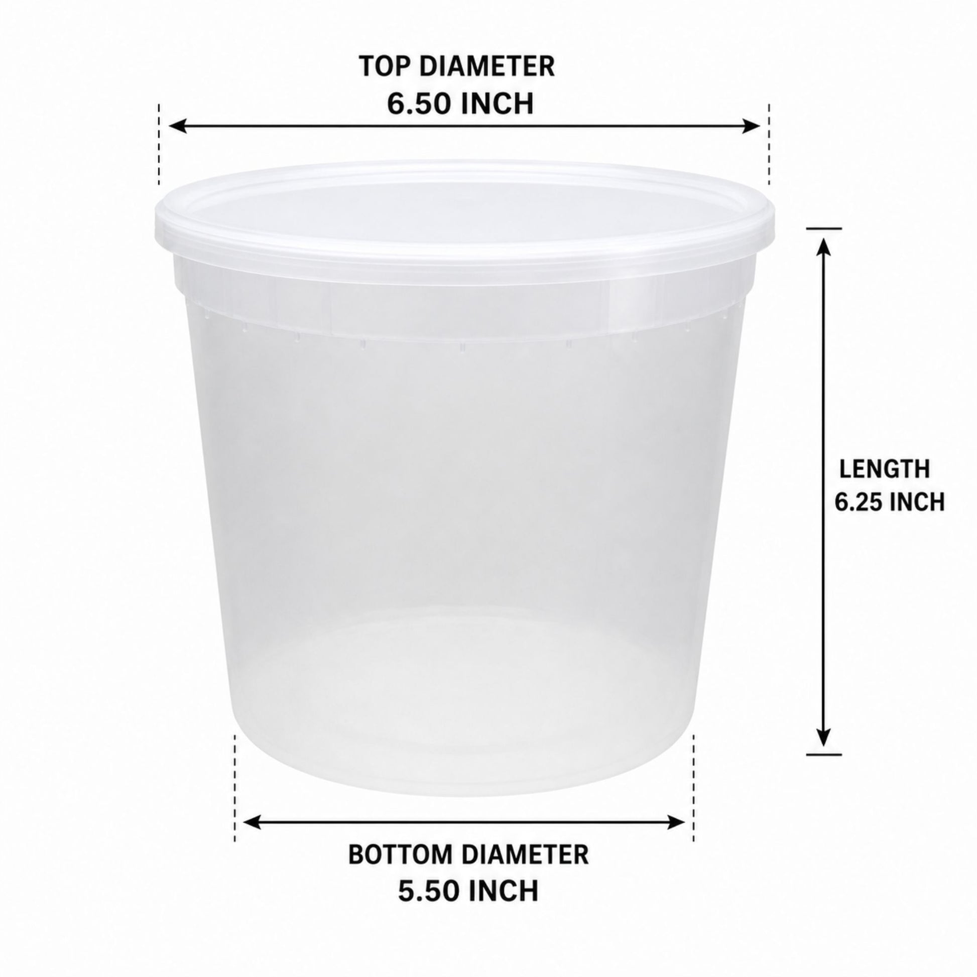 80 oz Deli Containers with Lids Extra Strong Plastic Leak Resistant Food Storage & Serving VeZee