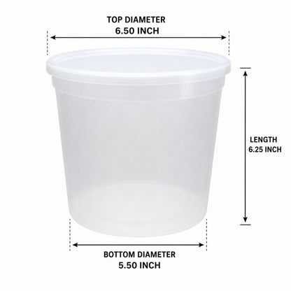 80 oz Deli Containers with Lids Extra Strong Plastic Leak Resistant Food Storage & Serving VeZee