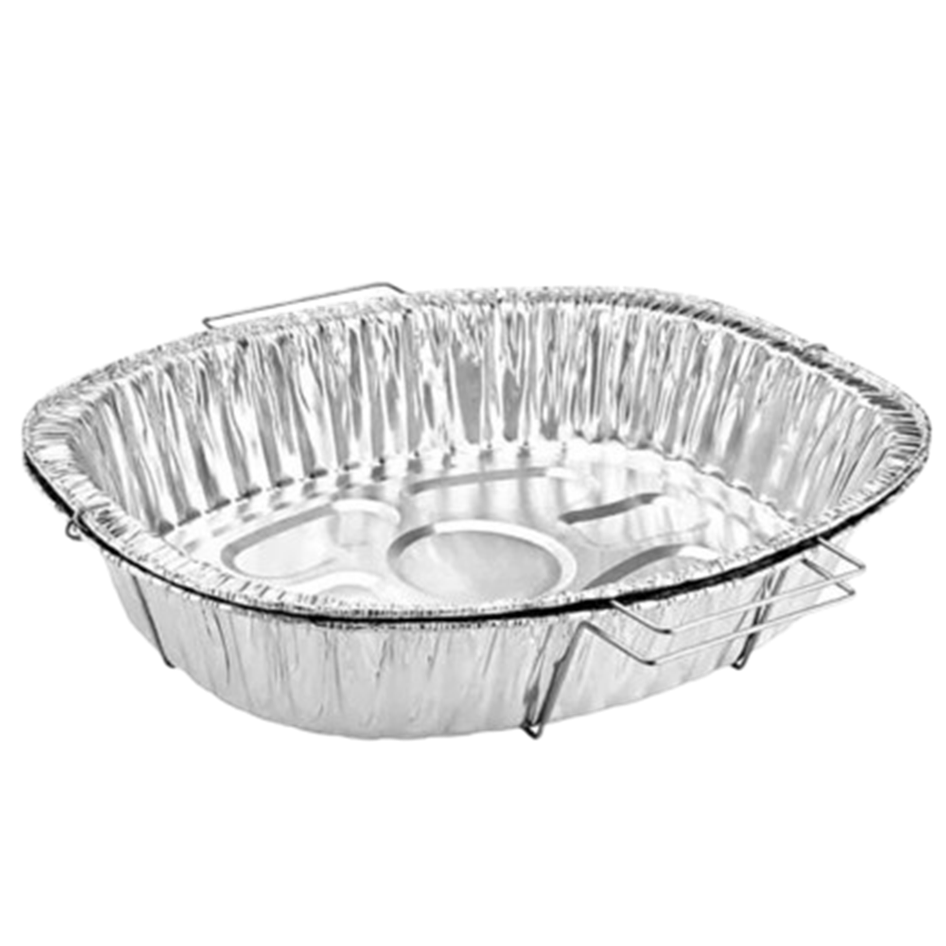 *WHOLESALE* Aluminum Oval Turkey Roaster Handle Rack Roaster | 50 ct/case Disposable VeZee