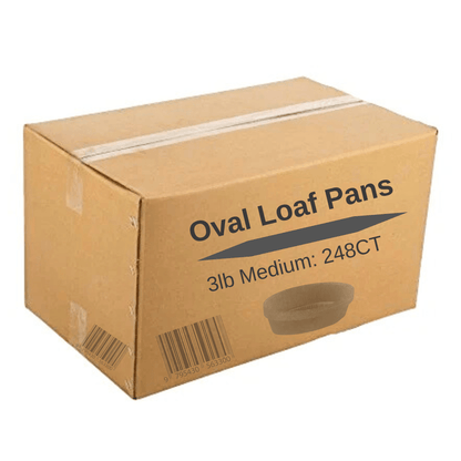 *WHOLESALE* 3lb Medium Oval Challa Loaf pans Aluminum 248/Case Cake Pan VeZee