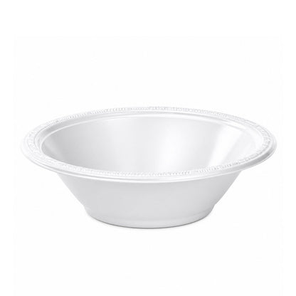 15oz Plastic Bowl White | Elegant and Disposable Bowls Party Dimensions