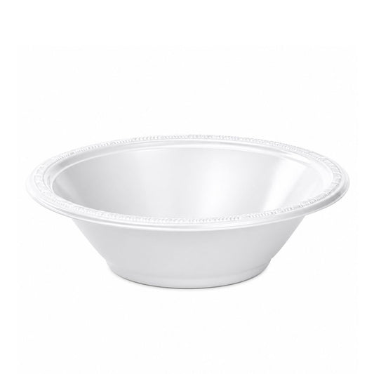 15oz Plastic Bowl White | Elegant and Disposable Bowls Party Dimensions