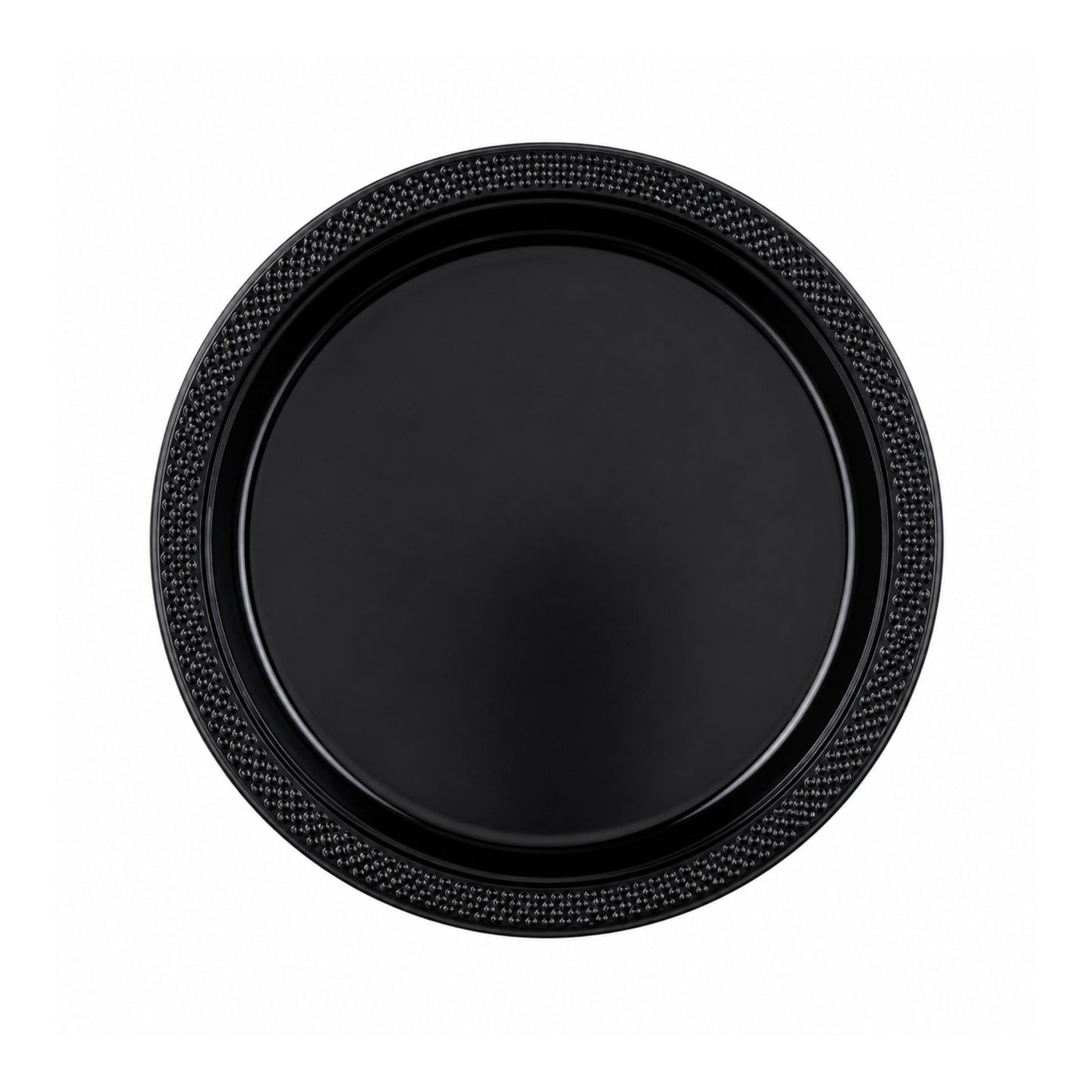 9" Plastic Black Plate Disposable Plastic