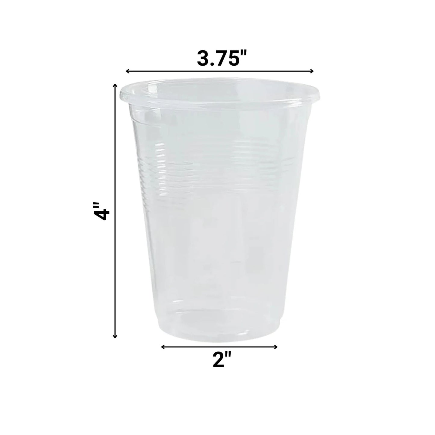 Translucent Co-Ex Plastic Cup 12 oz Cups Party Dimensions