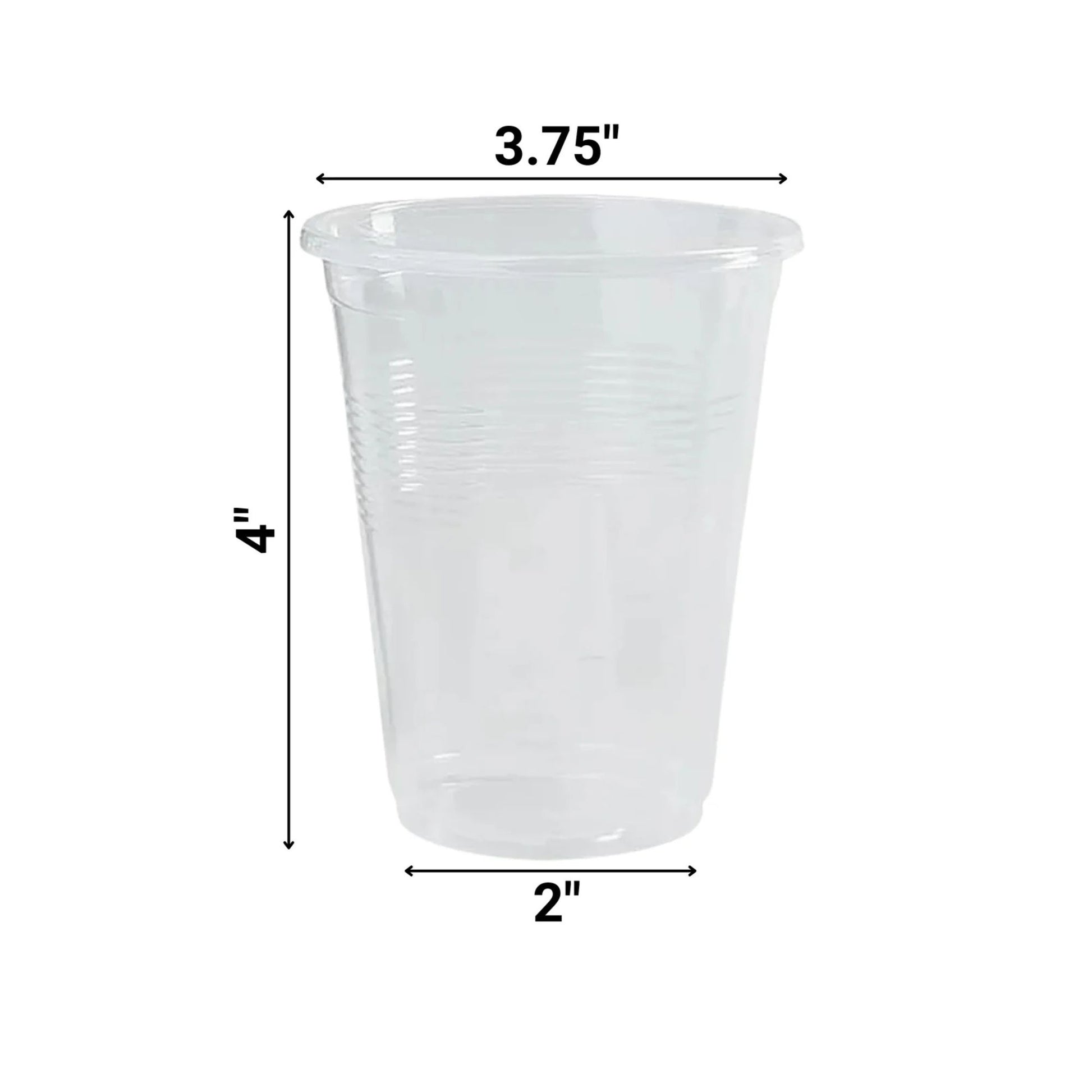 Translucent Co-Ex Plastic Cup 12 oz Cups Party Dimensions