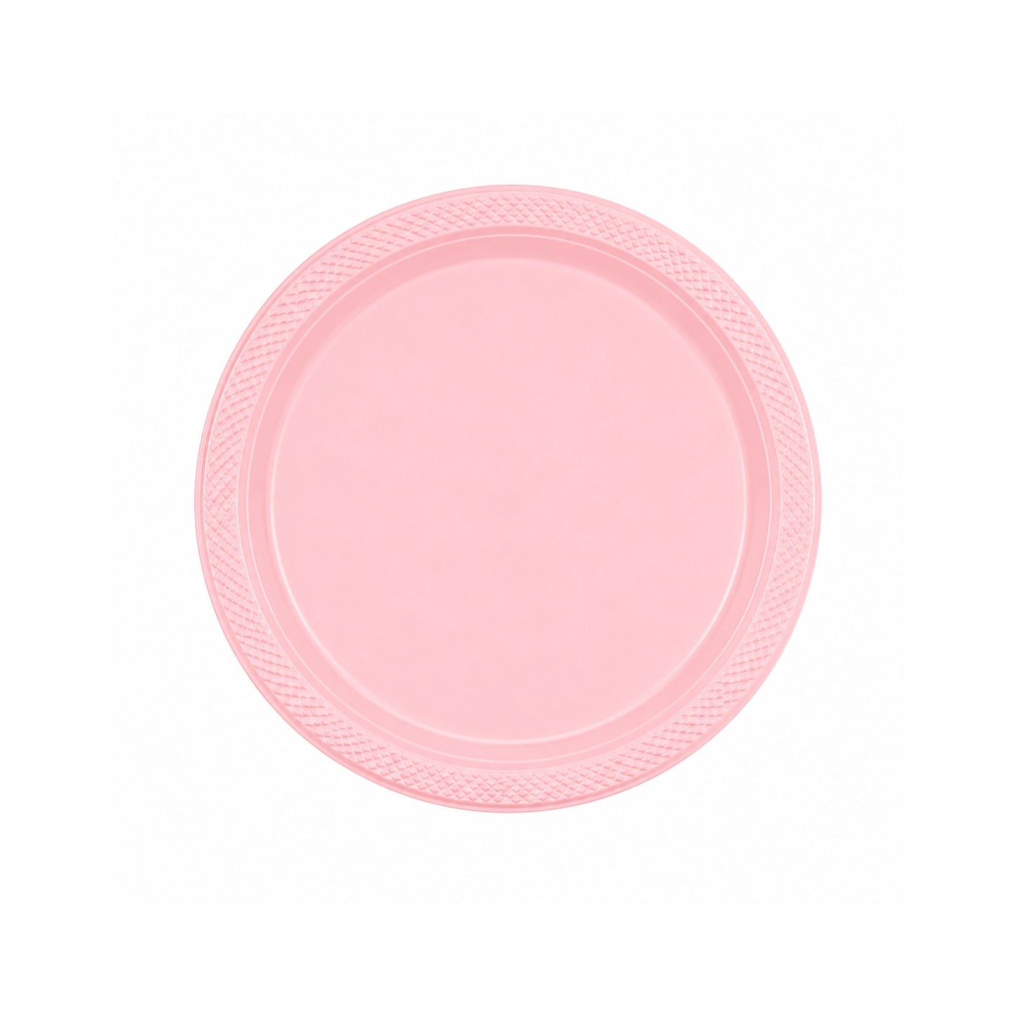 7" Pink Plastic Plate Disposable Durable Disposable Plates Party Dimensions