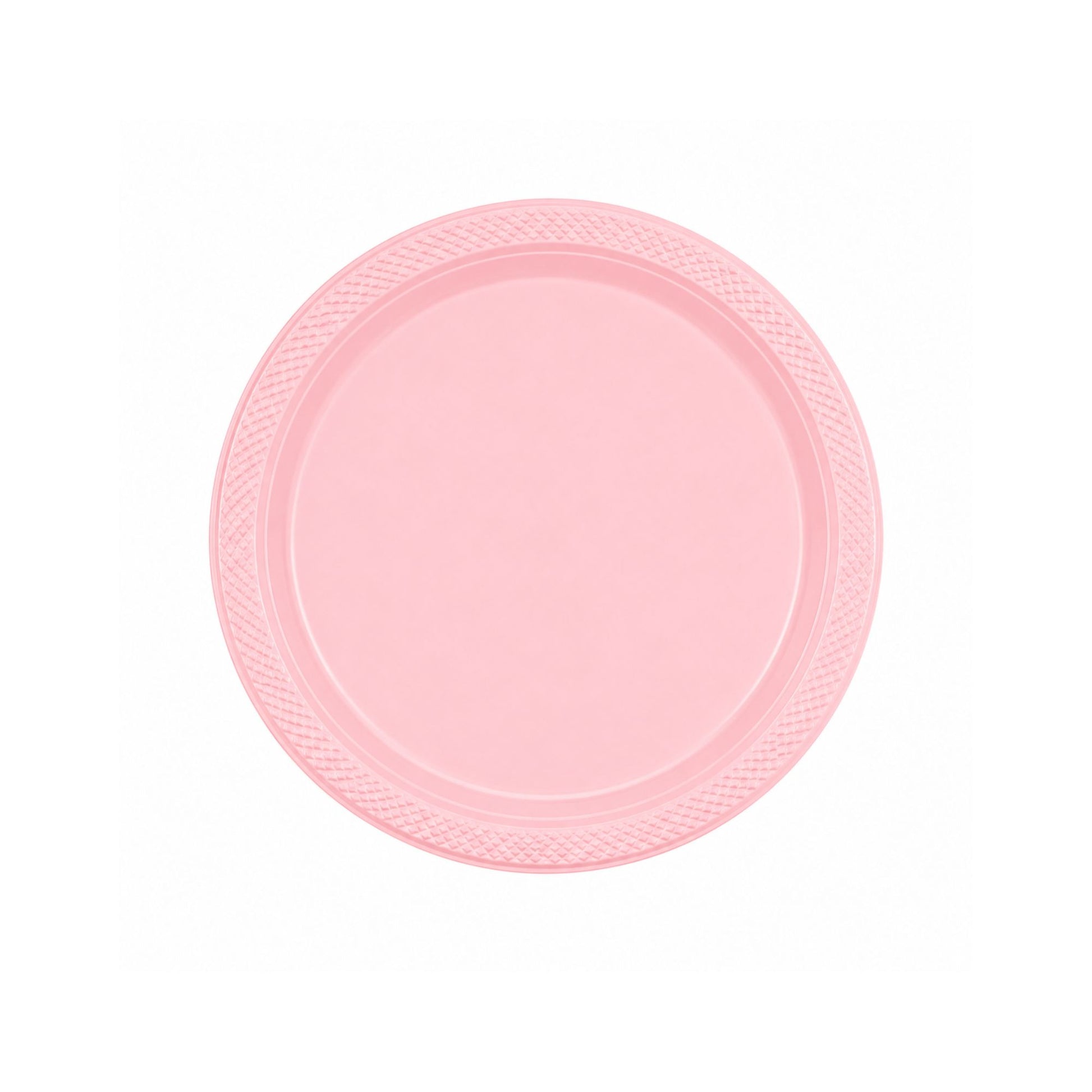 7" Pink Plastic Plate Disposable Durable Disposable Plates Party Dimensions