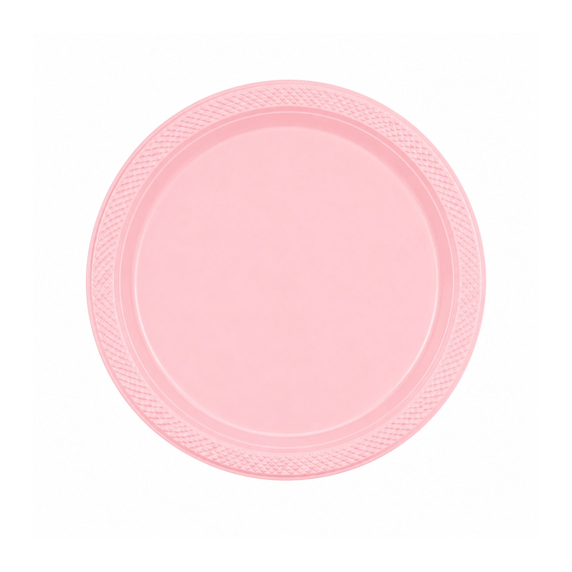 9" Pink Plastic Plate Disposable Durable Disposable Plates Party Dimensions