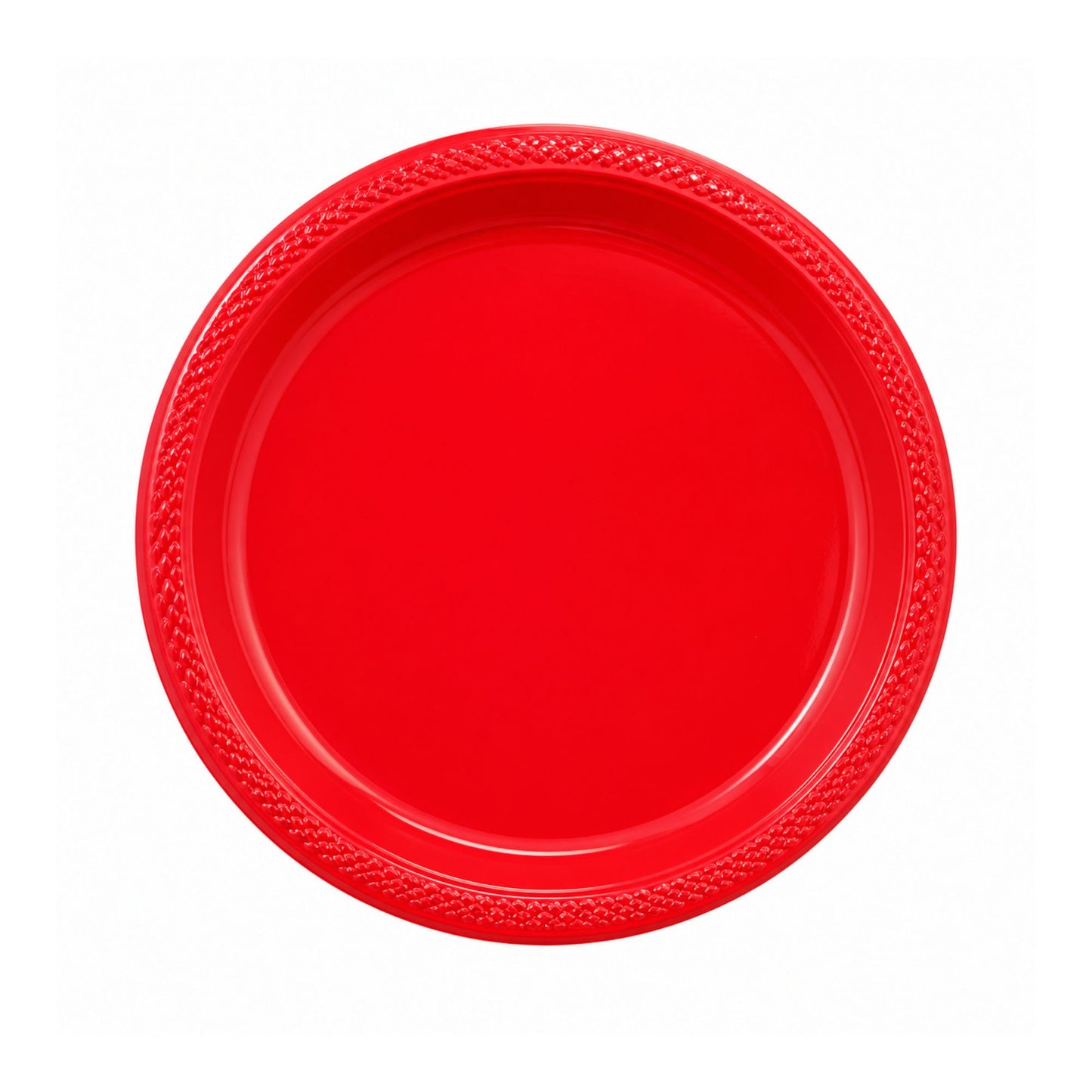 9" Plastic Red Plate Disposable Disposable Plates Party Dimensions