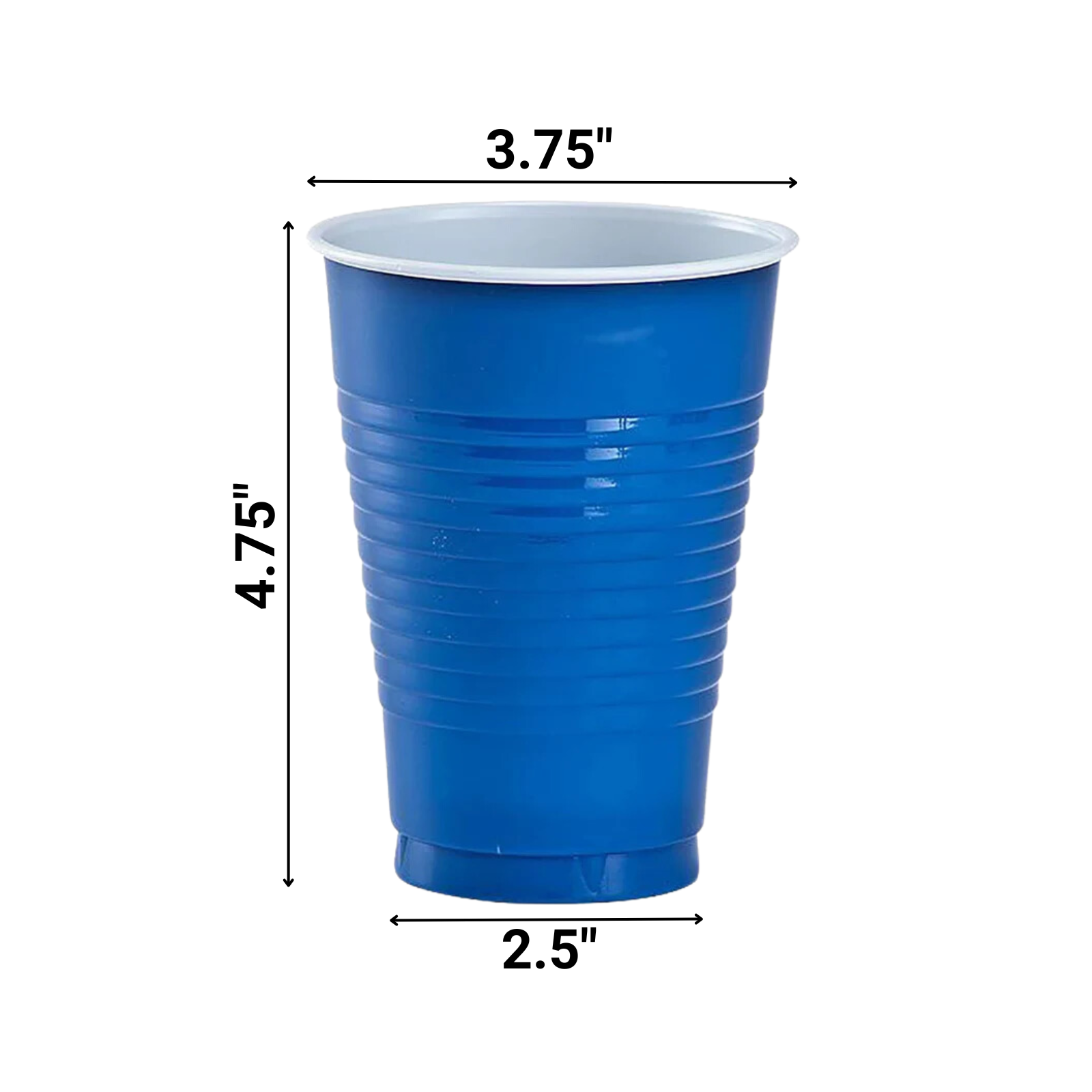 Blue Co-Ex Plastic Cup 18 oz Cups Party Dimensions   