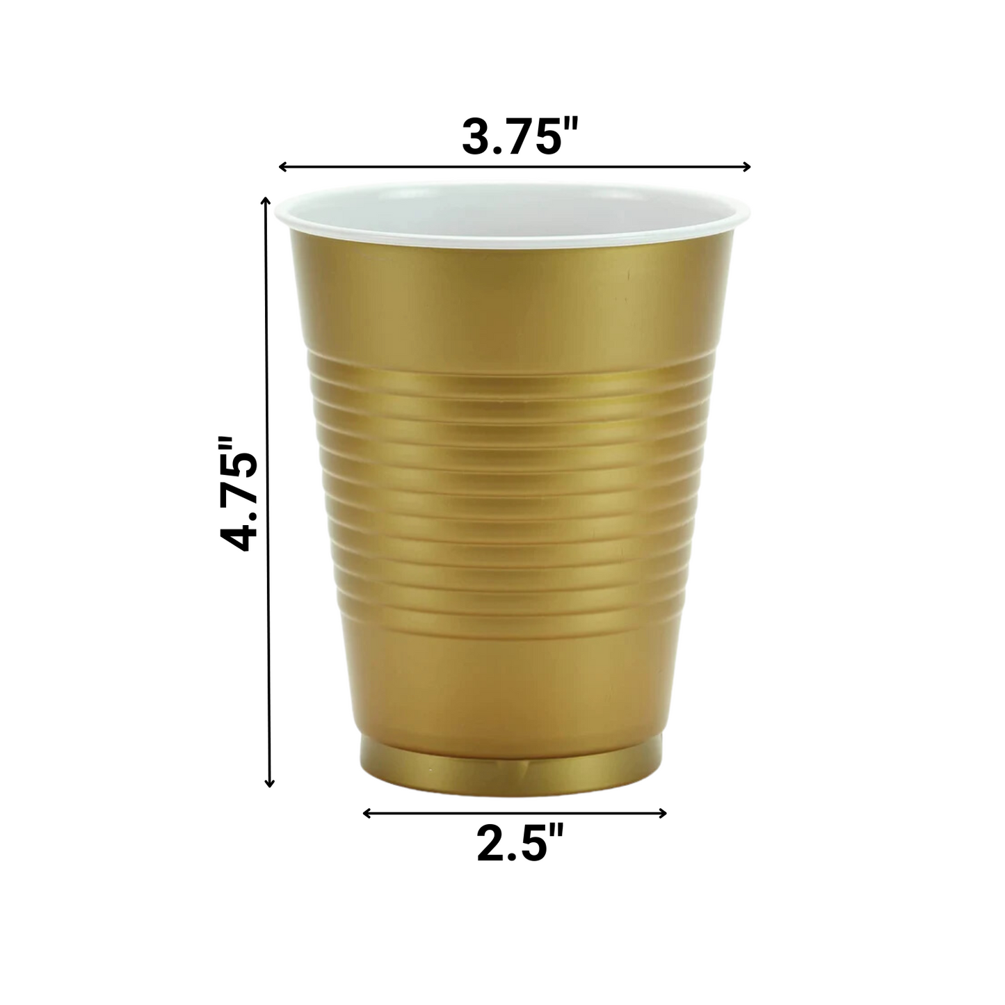 Hanna K. Signature Plastic Cups Gold 18 oz
