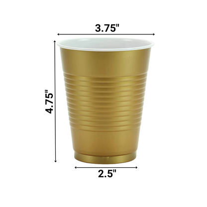 Hanna K. Signature Plastic Cups Gold 18 oz