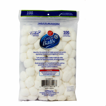 99¢ White Cotton Balls Jumbo - 1pcs VeZee