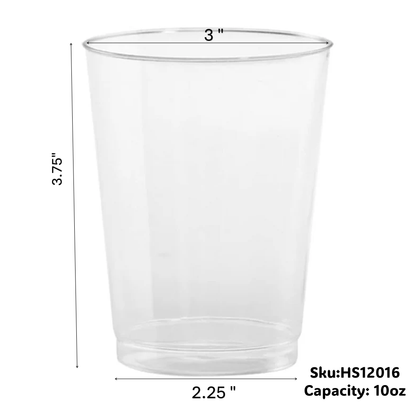 Hanna K. Signature Fancy plastic Wine Glasses Tumbler Clear 10 oz Tumblers Hanna K Signature