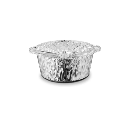 Jet Foil Disposable Aluminum 3.5Qtz Small Pot With Lid Disposable JetFoil   