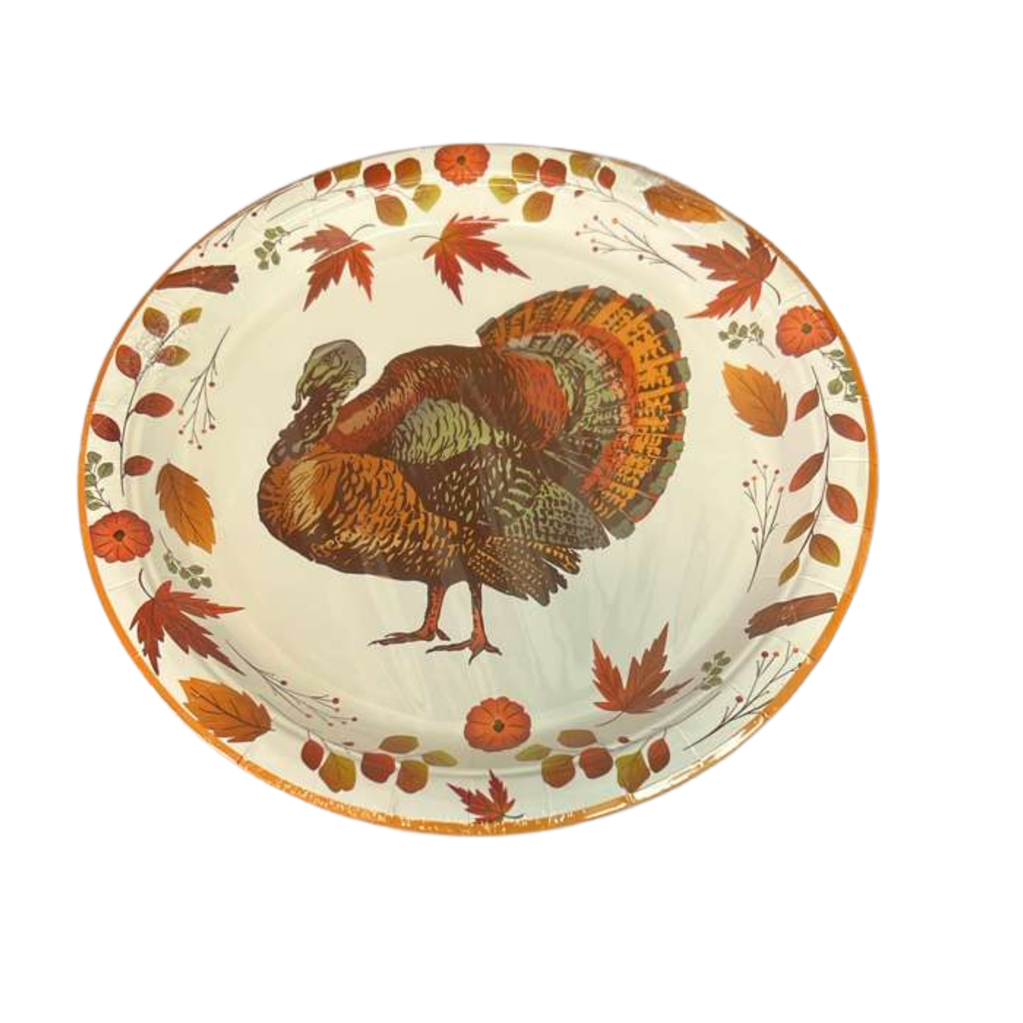 Thanksgiving with Turkey Image Themed 7" Disposable Paper Dessert/Appetizer Plates-8CT Paper Plates OnlyOneStopShop