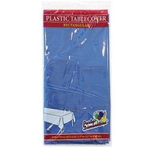 *WHOLESALE* Tablecover Plastic Blue Rectangular 54'' X 18'': 48CT Table Cover Party Dimensions