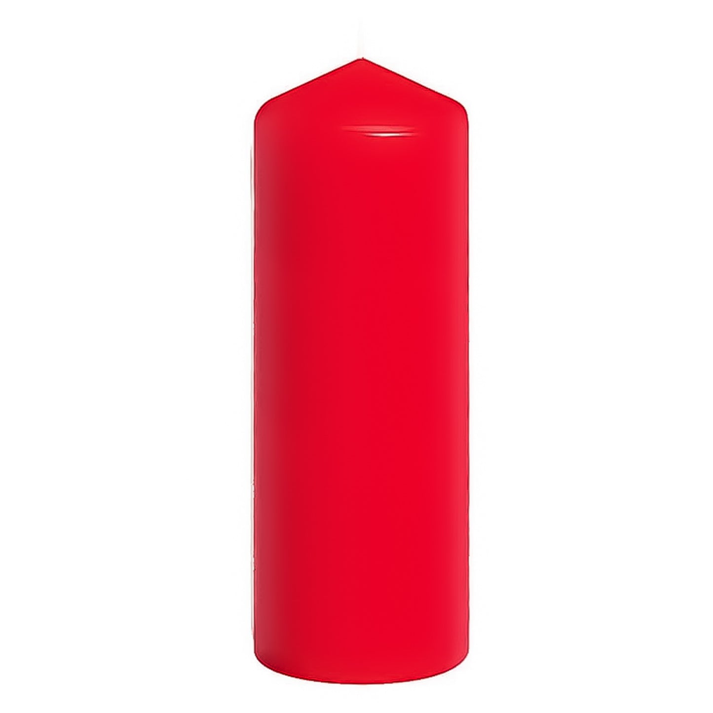 3"x6" Unscented Red Pillar Candle  WICK & WAX   